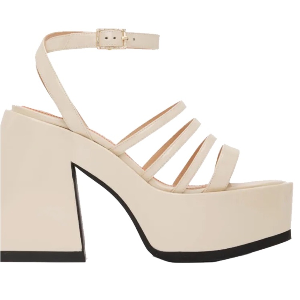 NODALETO Patent Leather Platform Sandals